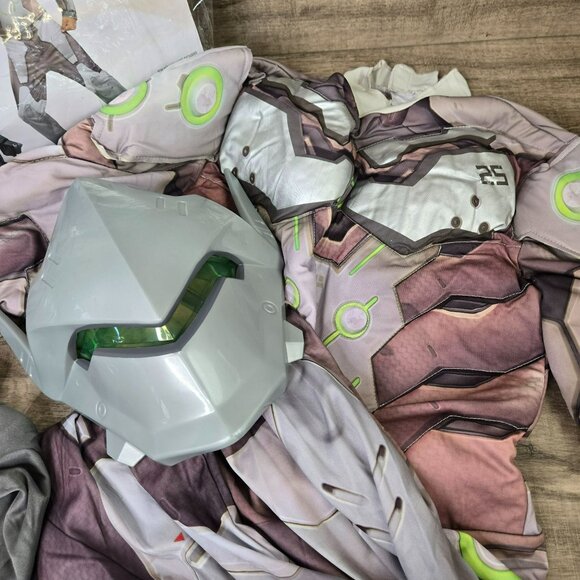 Disguise Overwatch Genji Halloween Muscle Costume Helmet Mask Childs XL (14-16) - Picture 5 of 8